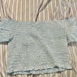 Wild Fable Textured Blue Chemise for Relaxation